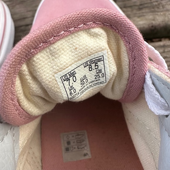 Vans Old Skool Suede Leather Lace Up Low Top Sneakers Zephyr Pink Size 8.5 - Picture 8 of 9